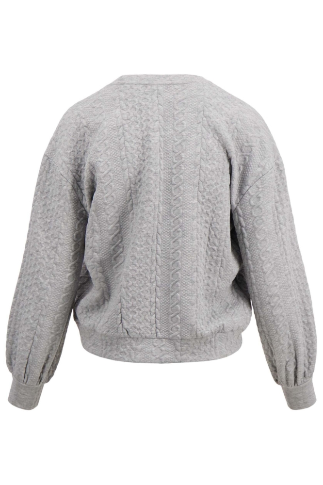 KABEL STRUCTUUR SWEATER 0304 213 MIDDENGRIJS